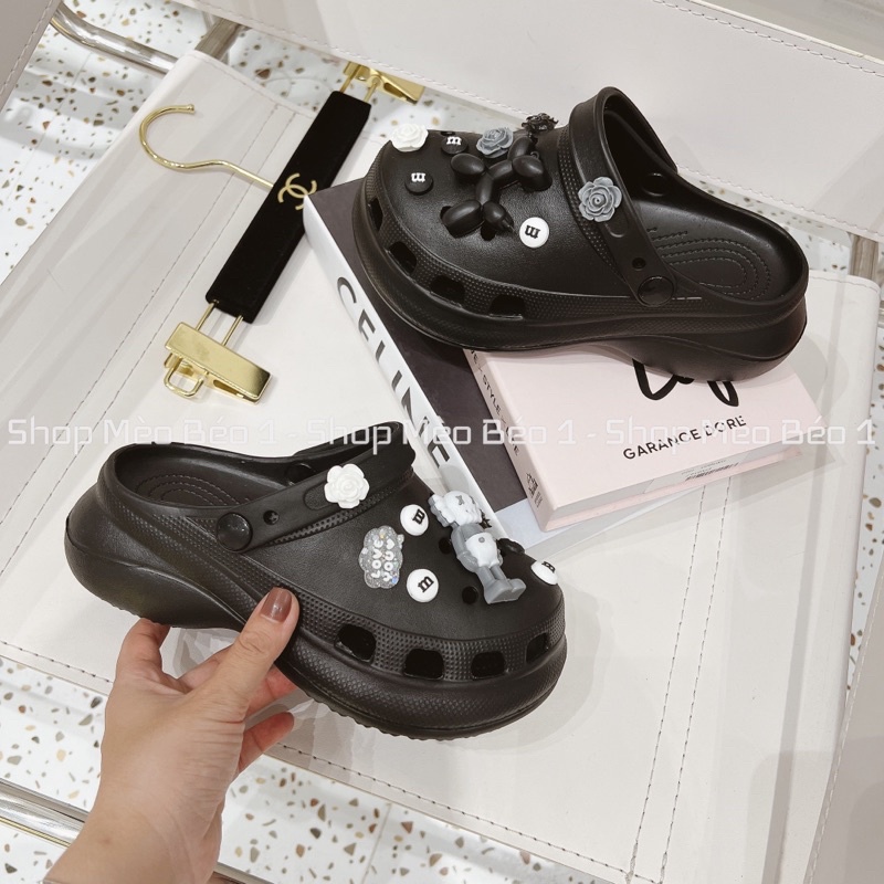 Sục cross sticker hề đế cao mũi tròn fullbox hàng quảng châu cao cấp