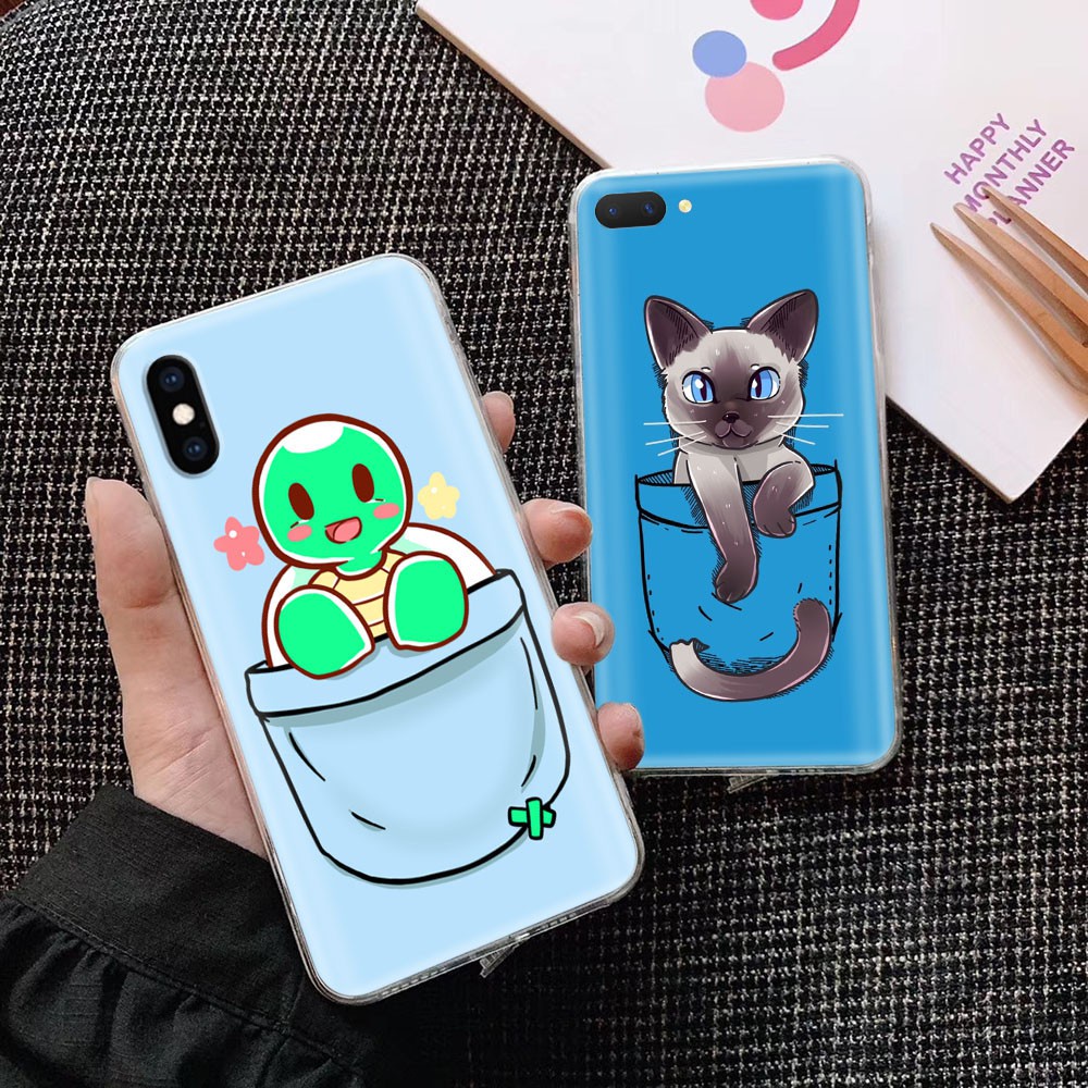 for Xiaomi Mi A1 A3 Lite Poco X3 NFC MIX Max 2 3 Pro Casing Va143 Pocket Animal Soft Transparent Case