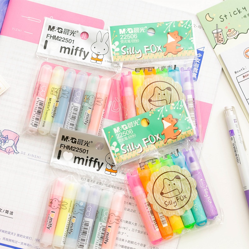 Bút Dạ Quang Mini Họa Tiết Hoạt Hình Dễ Thương