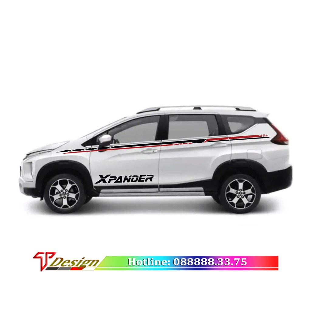 Decal xe Xpander - tem xe Xpander phong cách WRAP3 Kt 338x7cm