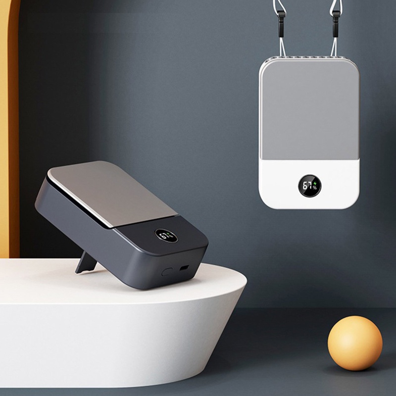 Quạt Đeo Cổ 3 Tốc Độ Tùy Chỉnh Kèm Dây Đeo Cổ Dễ Điều Chỉnh Dùng Trong Nhà/Ngoài Trời