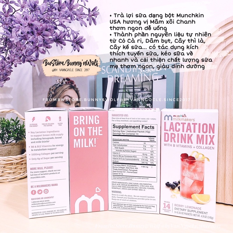 Trà Lợi Sữa Milkmakers Munchkin Mỹ Thơm Ngon