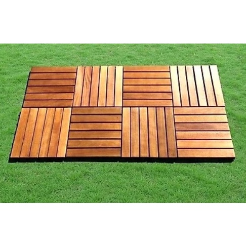 Combo 10 tấm lót sàn vĩ nhựa 6 nan gỗ tự nhiên dùng cho trong nhà,ngoài trời gỗ 12li cam kết chuẩn