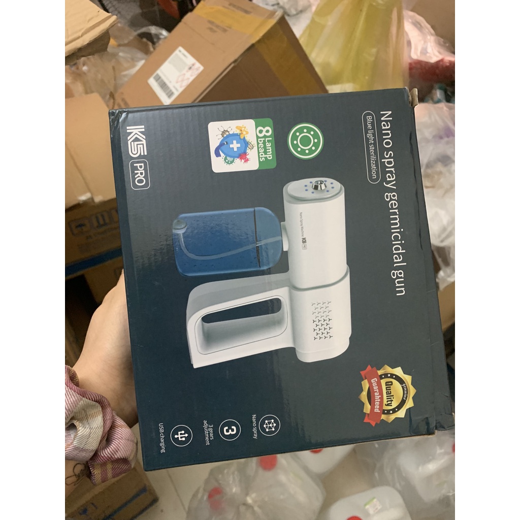 Súng phun khử khuẩn mini Nano K5 Pro, Khử trùng bằng tia UV