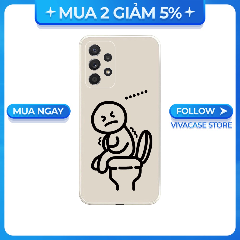 Ốp lưng cạnh vuông Samsung A10/A30S/A72/A50S/A32/...viền bảo vệ camera hình Người que BST5