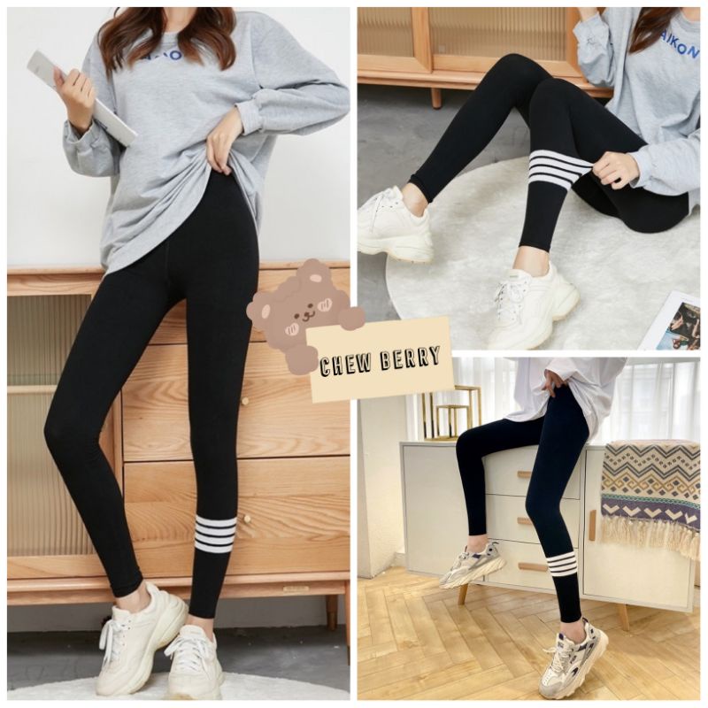 Quần Legging, Quần Dài Sọc Chân Tho.m Nữ Dáng Dài Co Giãn Nữ
