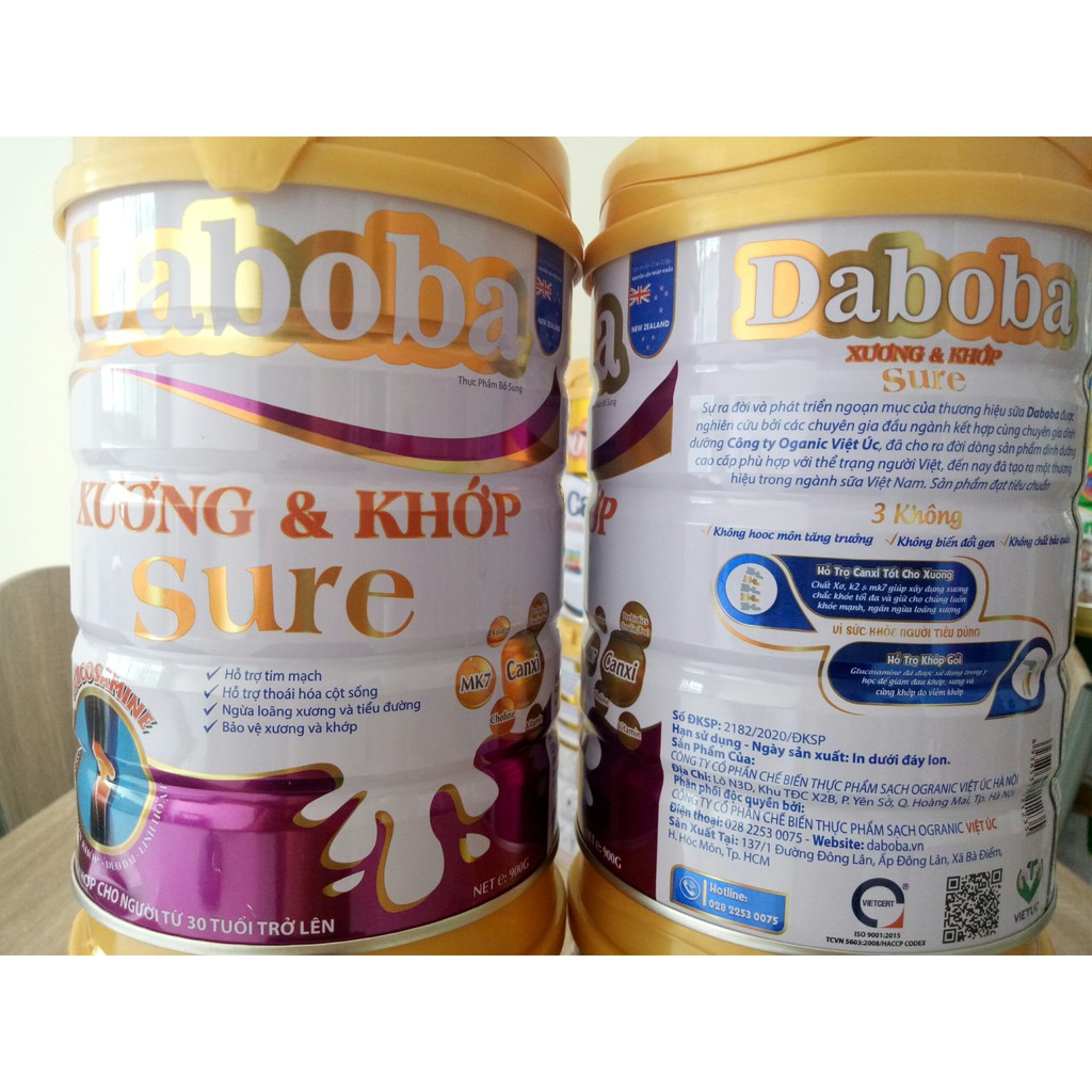 Sữa xương khớp Daboba Sure 900g - giải pháp dinh dưỡng cho xương và khớp chắc khỏe