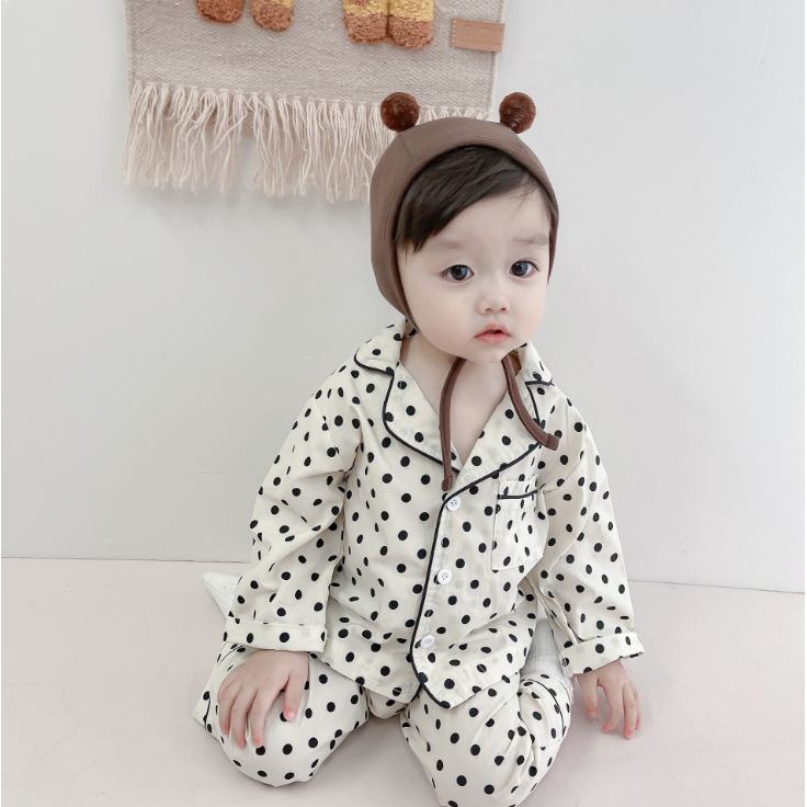 Đồ bộ quần áo dài tay pijama chất đũi xốp cho bé AM801