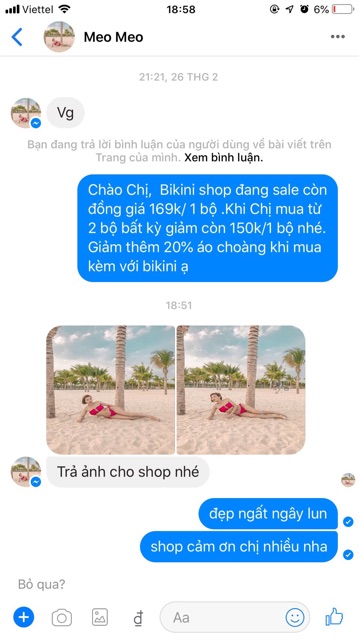 Bikini, Đồ Bơi Đi Biển Hai Mảnh Vuông Ngọc Trinh Quần Tam Giác Secxy KG2323