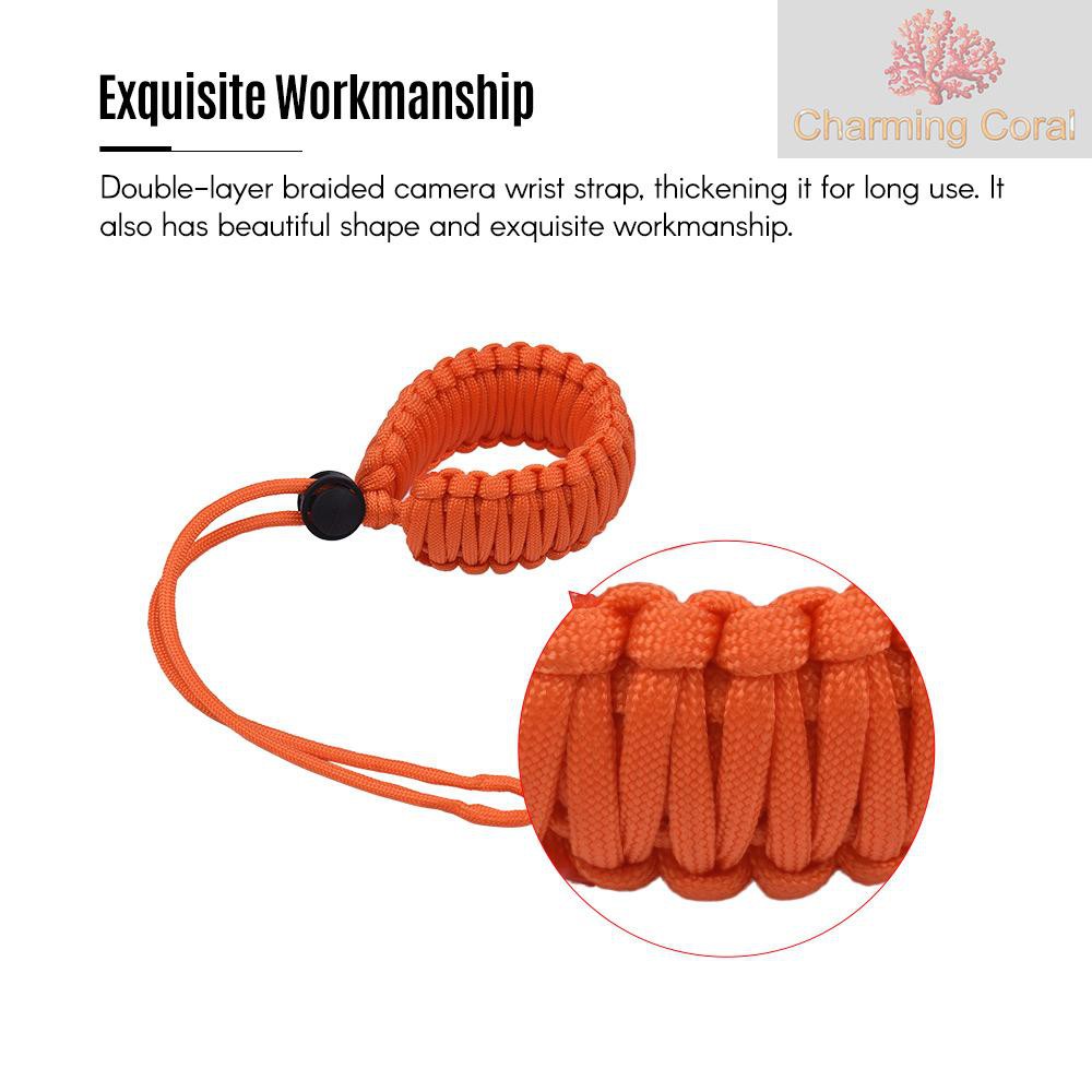 CTOY Adjustable Braided Paracord Camera Wrist Strap Lanyard for Canon Nikon Sony DSLR ILDC Cameras Binoculars | BigBuy360 - bigbuy360.vn