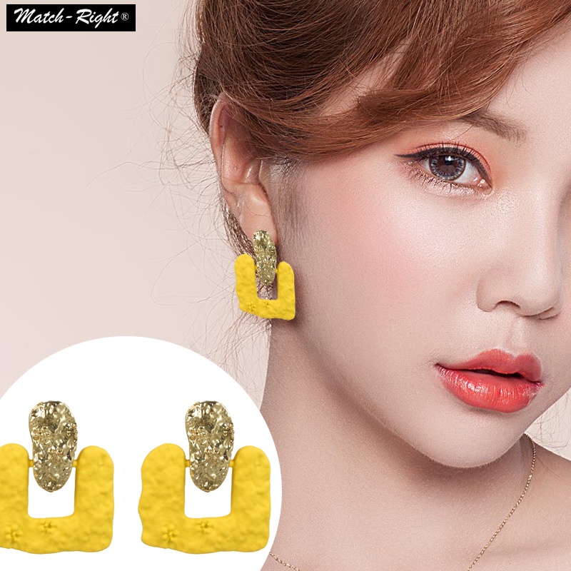 Bông tai dáng dài màu sắc ngọt ngào phong cách Hàn Quốc thời trang cho nữ # 5040