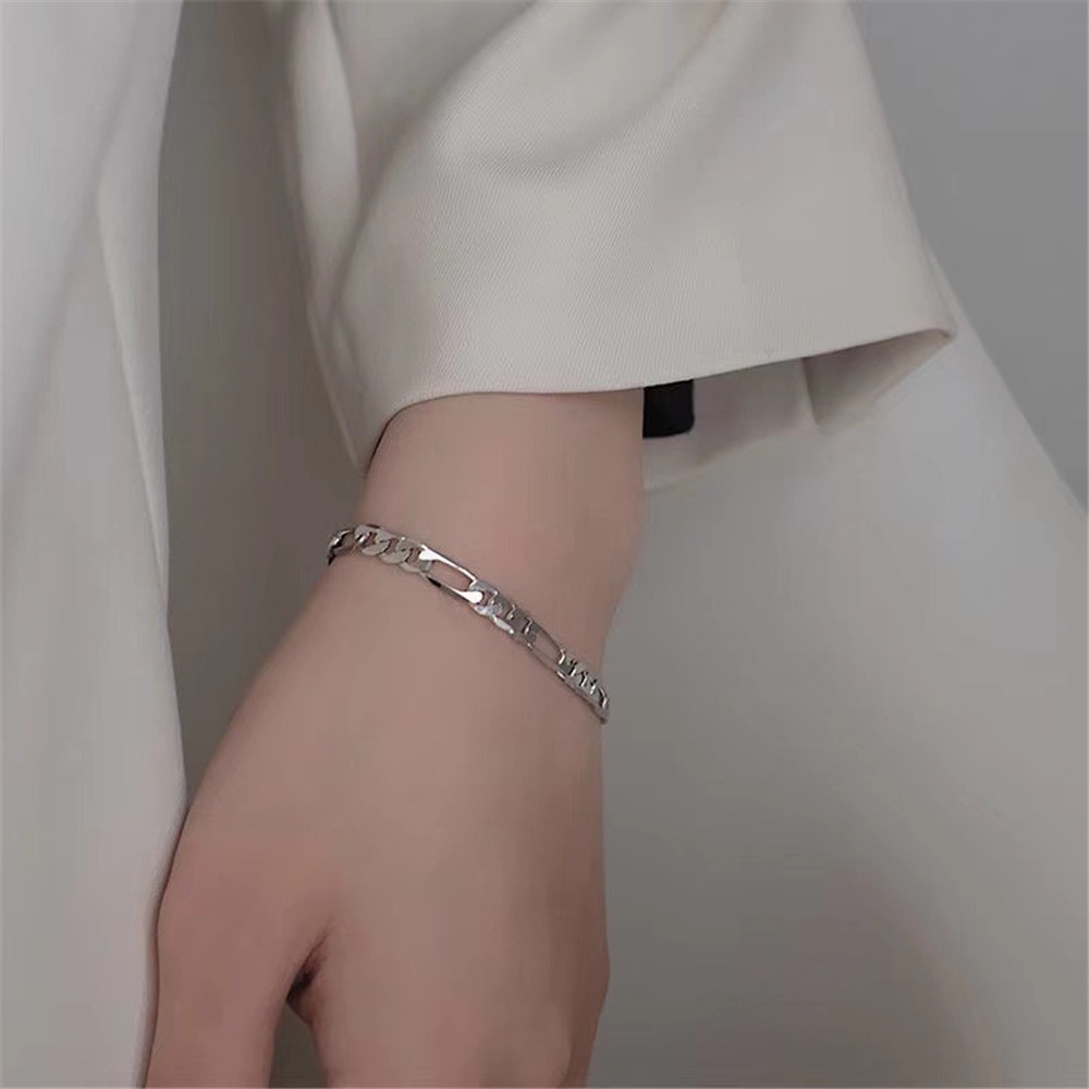 Vòng đeo tay thiết kế mắc xích thời trang phong cách Hàn Quốc cho nữ
