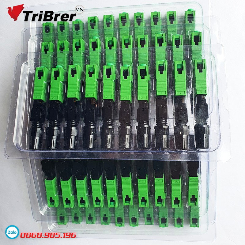 50 Đầu Fast connect SC/APC xanh lục