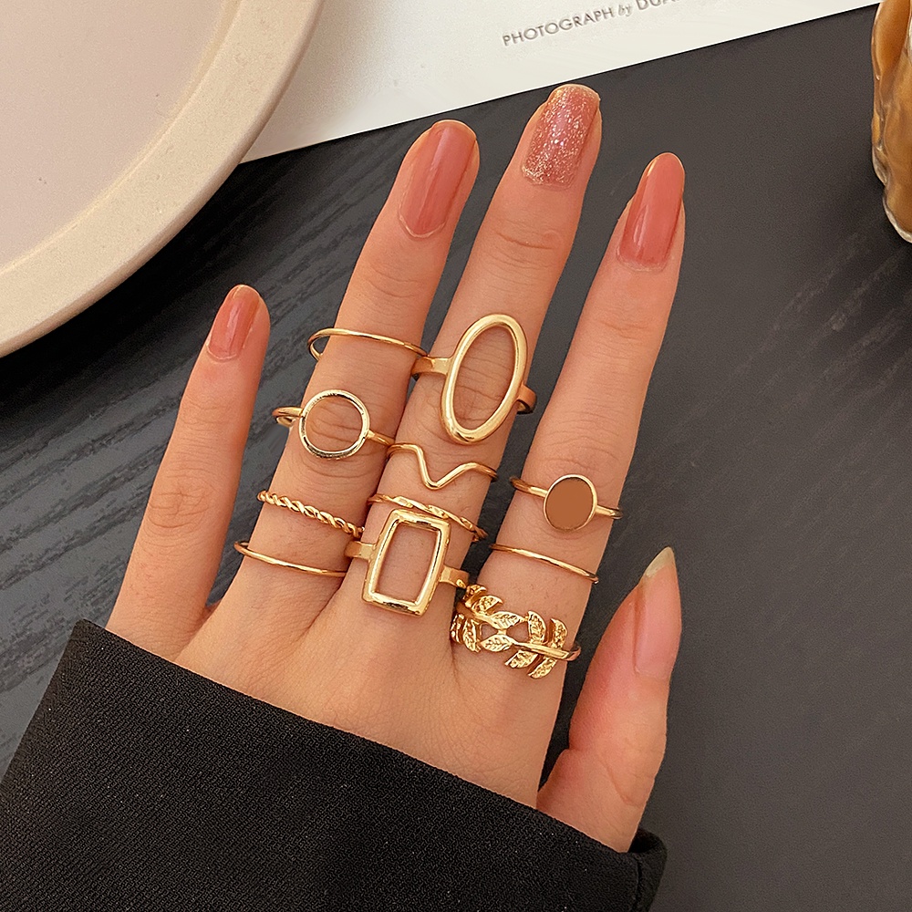 Set 11 Nhẫn Đeo Khớp Ngón Tay Thời Trang Cho Nữ