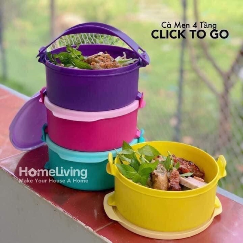 Bộ hộp cơm Round Click To Go