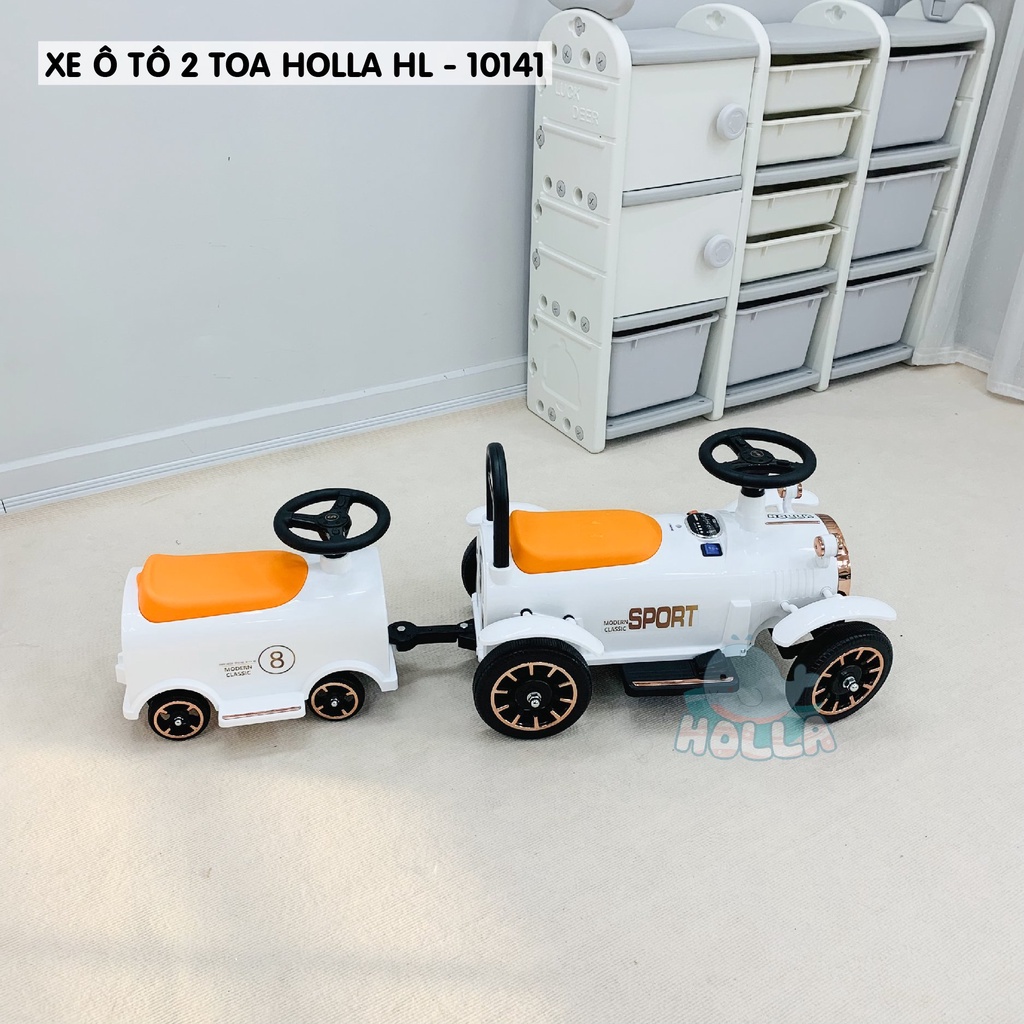Xe ô tô điện 2 toa Holla HL -10141 vận động ngoài trời cho bé chính hãng Holla | Xe ô tô điện trẻ em