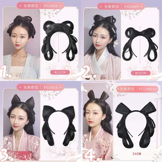 (CÓ SẴN) Bờm tóc búi tết sẵn