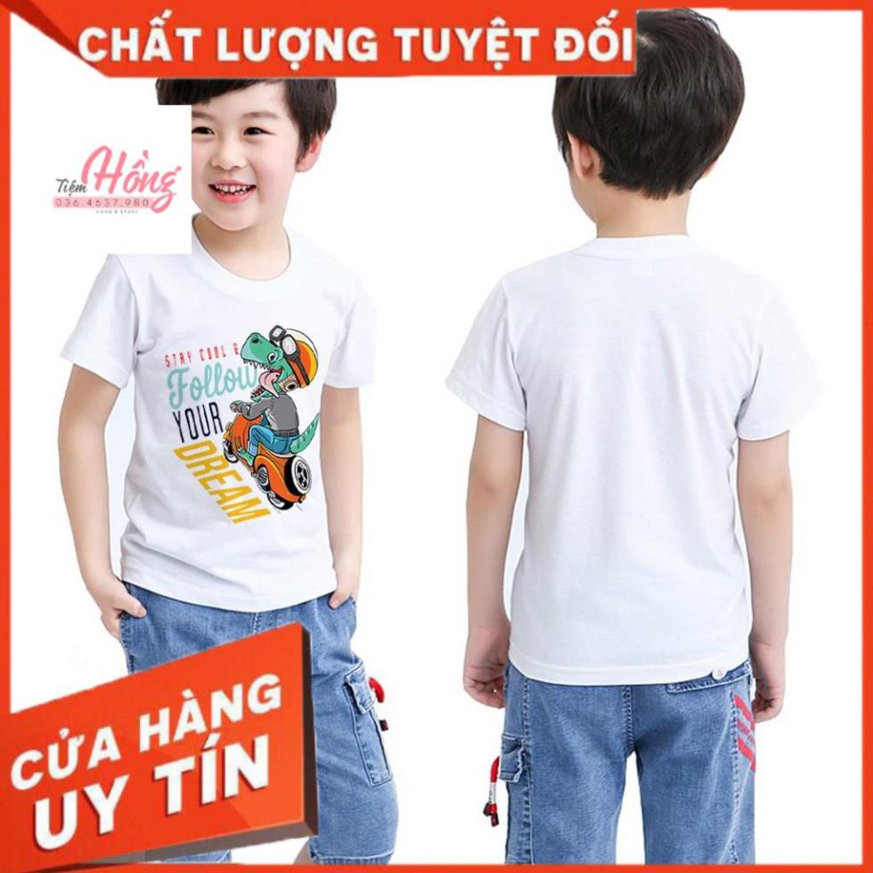 Áo thun trẻ em in cá sấu Follow , áo thun trẻ em họa tiết nhiều màu- ATE19