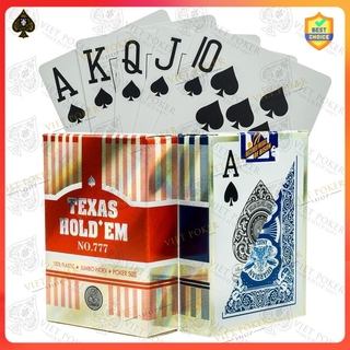 Bài nhựa Poker Texas Hold'em 777 - chống cong, chống nước hoàn hảo