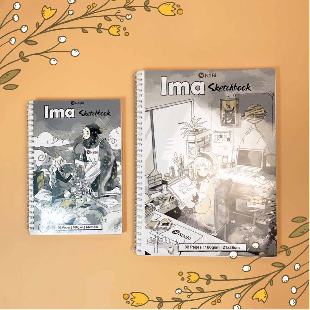 Sổ vẽ chì, màu chì NaBii- Ima Sketchbook - 160gr