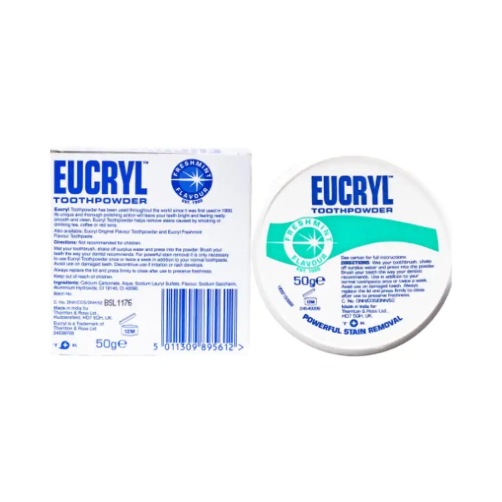 Bột Đánh Răng Tẩy Trắng Eucryl Toothpowder 50g