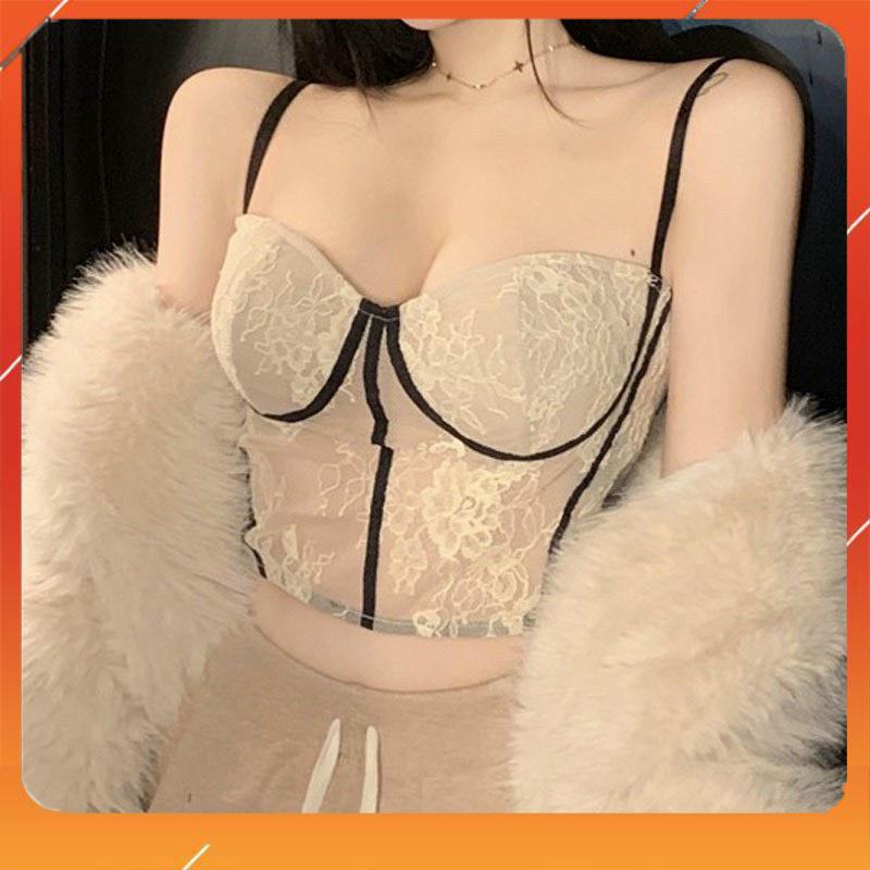 Áo bra ren cao cấp 2 dây định hình lưng thun co giãn thoải mái sang chảnh sexy