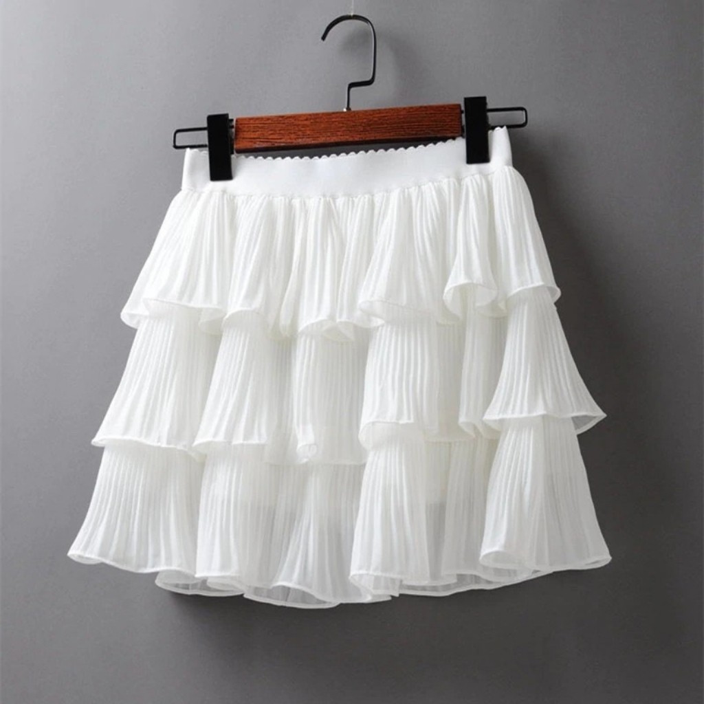 Chân váy xếp ly 3 tầng ngắn xòe cạp cao có quần lót trong lưng thun thời trang dễ mặc DUMISA CV03 | BigBuy360 - bigbuy360.vn