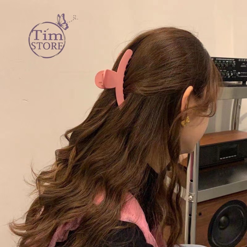 Kẹp bấu tóc nhựa lông màu pastel đơn giản thời trang  TÍM STORE phong cách nữ tính hàn quốc