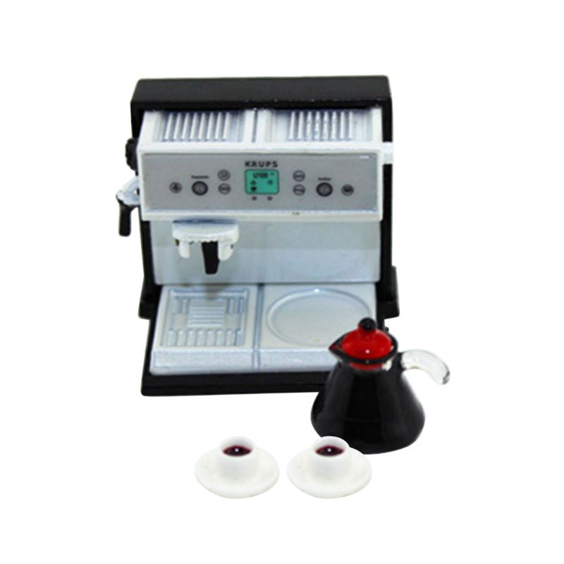 Mô Hình Máy Pha Cà Phê Expresso Bằng Kim Loại Thu Nhỏ 1 / 12 Trang Trí Nhà Bú