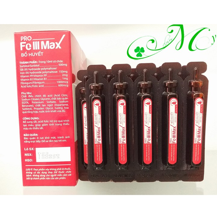 Pro Fe III Max - Dung dịch uống bổ sung sắt và acid folic cho bà bầu, ngăn ngừa thiếu máu
