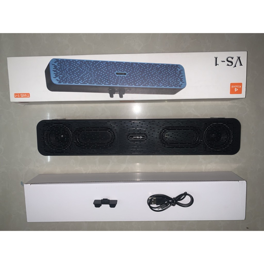 Loa Kisonli VS-1 (BT/TF/AUX/USB) đen, xanh