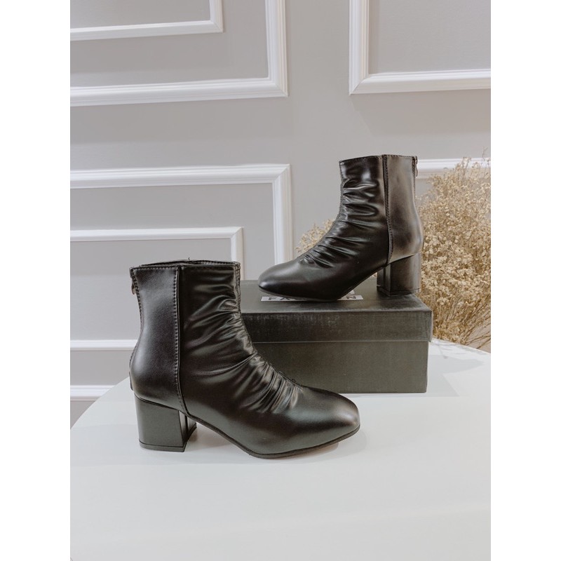 BOOTS DA NGẮN CỔ GÓT 6cm sẵn hàng