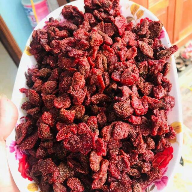 Dâu tây sấy lạnh nguyên chất hàng xuất khẩu không phẩm màu hàng Đà Lạt
