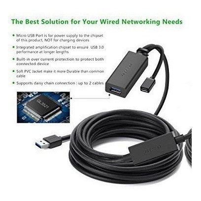 Dây Nối Dài USB 3.0 UGreen US175 Dài 5M, 10M - Hàng Chính Hãng