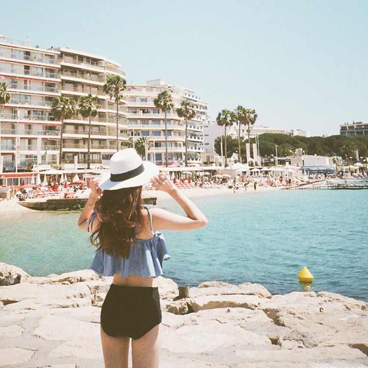 [XẢ KHO] Bikini bèo nhún xanh đen HOT 2019 (Video, ảnh thật) | BigBuy360 - bigbuy360.vn