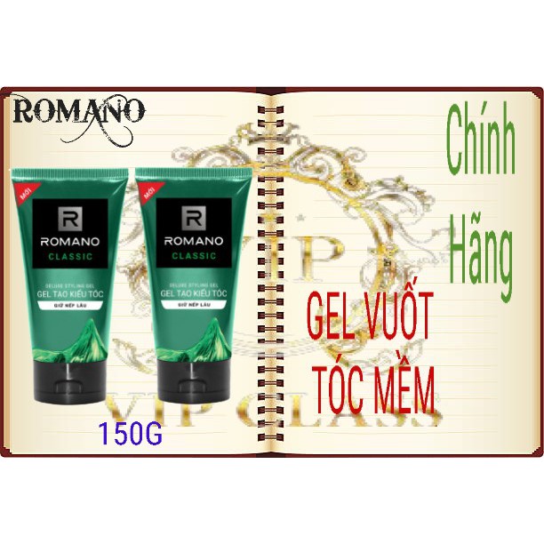 ROMANO_ GEL VUỐT MỀM TÓC NAM ROMANO CHÍNH HÃNG 150G.