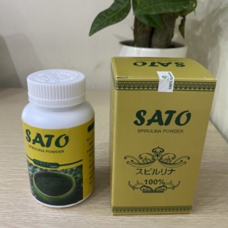 Tảo Bột SaTo Nhật - Tảo Cấy Nano Trắng Da Đẹp Da Mờ Thâm Nám hộp 100g Chính Hãng