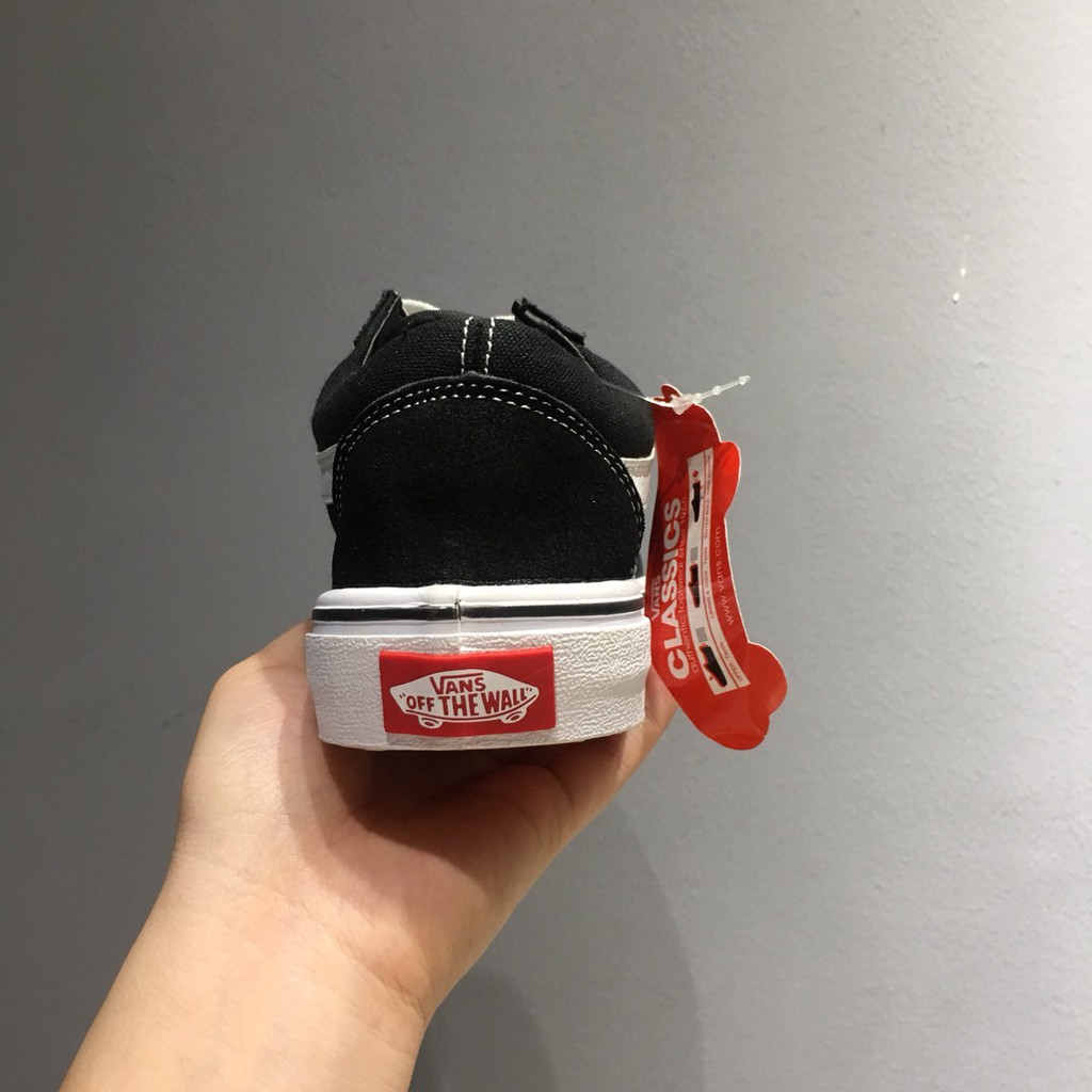 Giày thể thao sneaker Vans đen old bản trung Hot trend