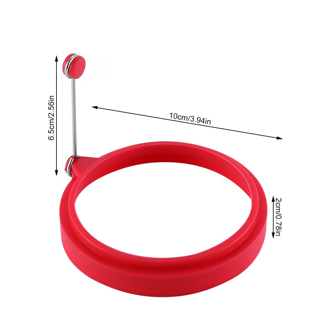 Khuôn Chiên Trứng Hình Tròn Bằng Silicone Không Dính Có Tay Cầm