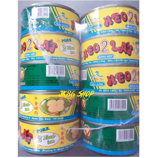 10  hộp heo 2 lát Đại Tài 140gr