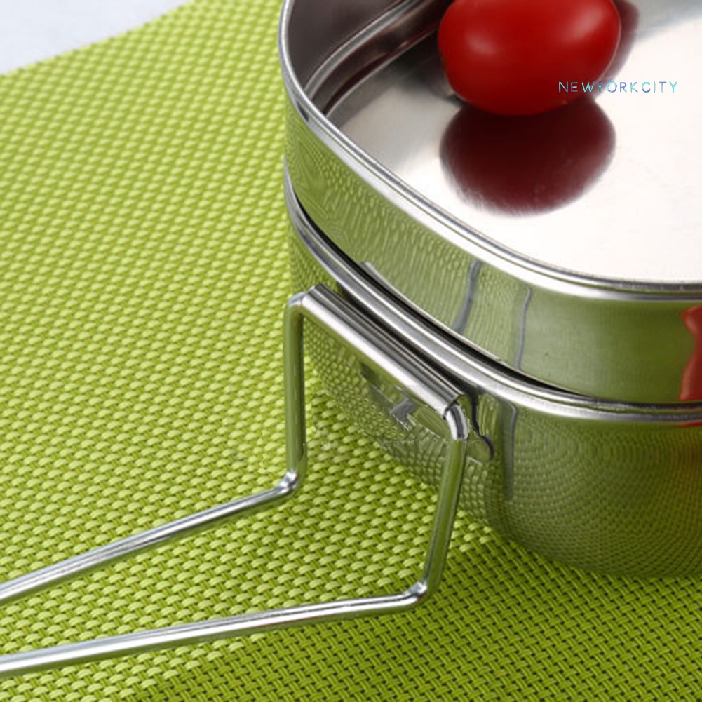 Hộp Đựng Thức Ăn Giữ Nhiệt 2 Tầng Bằng Thép Không Gỉ Ốp