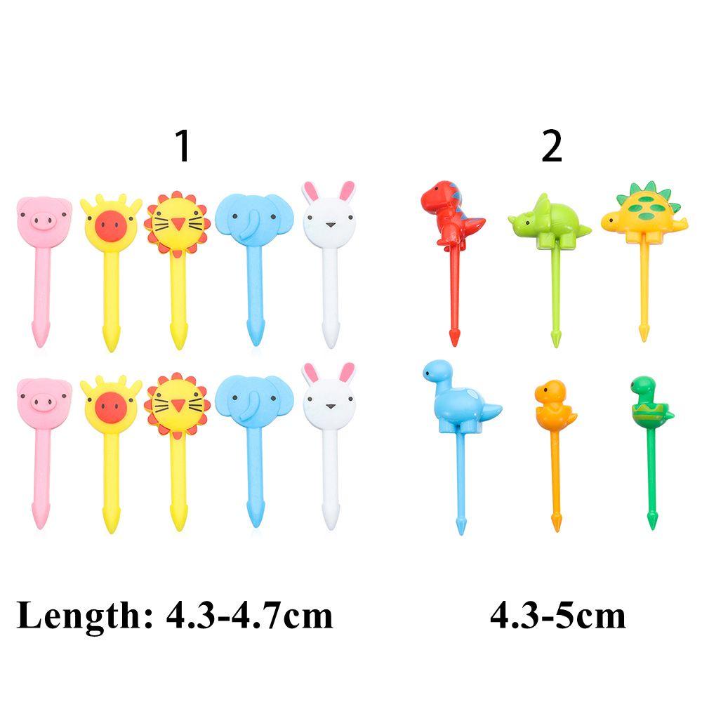 Set 6 / 10 Nĩa Ăn Trái Cây Hình Khủng Long Ngộ Nghĩnh Có Thể Tái Sử Dụng