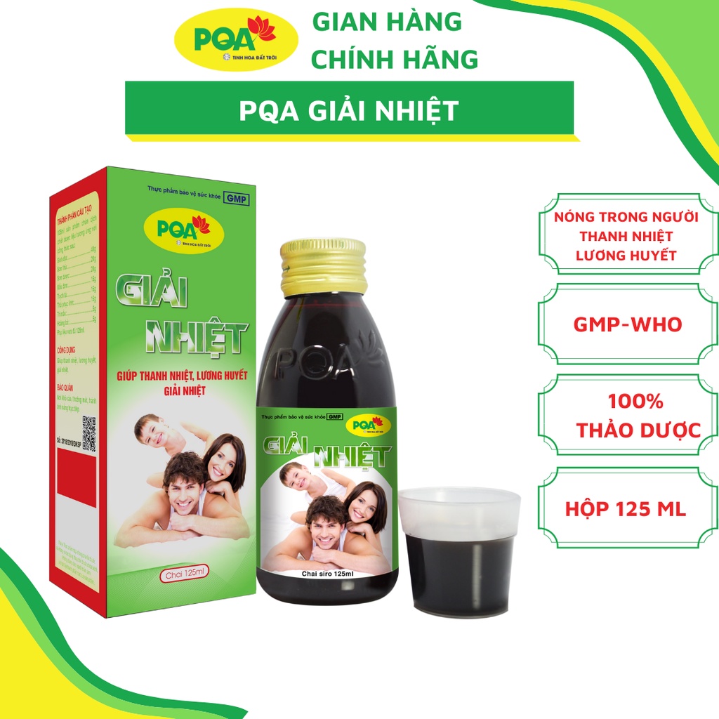 Giải nhiệt PQA người bị nóng trong, người uống nhiều bia, rượu, ăn nhiều đồ cay nóng - hộp 125ml