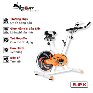 Xe Đạp Tập Thể Dục Tại Nhà ELIP K - Thiết Kế Thể Thao Cứng Cáp, Nút Kháng Lực 8 Cấp Độ Tập Luyện Linh Hoạt