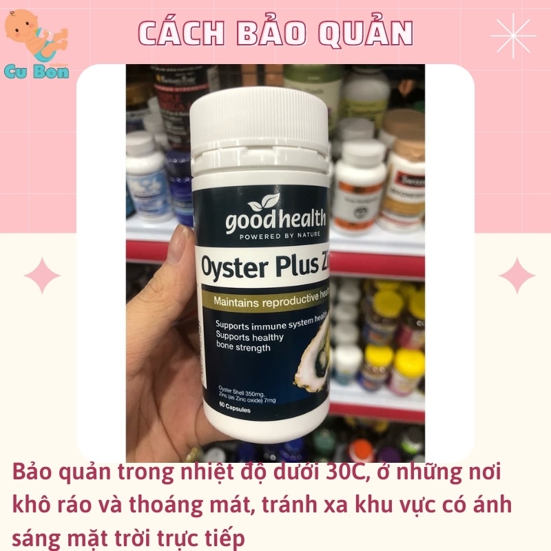 Tinh chất hàu biển úc Goodhealth Oyster Plus Zinc 60 viên bổ sung dưỡng chất và kẽm dồi dào tăng cường sinh lý nam giới