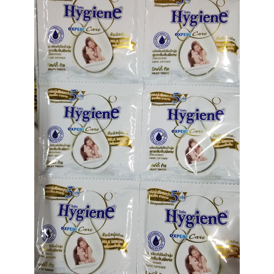 Combo 5 dây (60 gói) Xả Hygiene Thái Lan Nước xả vải siêu đậm đặc