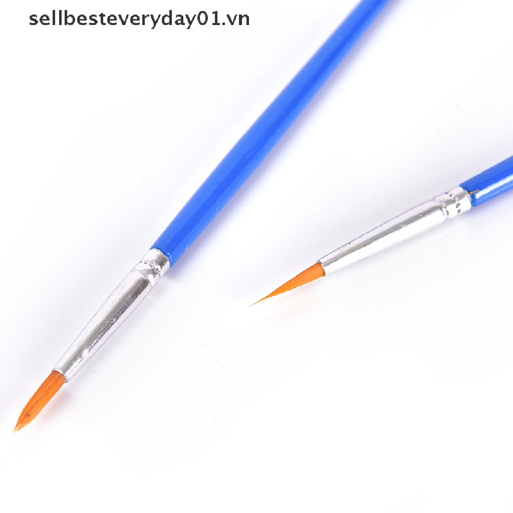 Set 10 cọ vẽ màu nước đầu tròn lông nylon