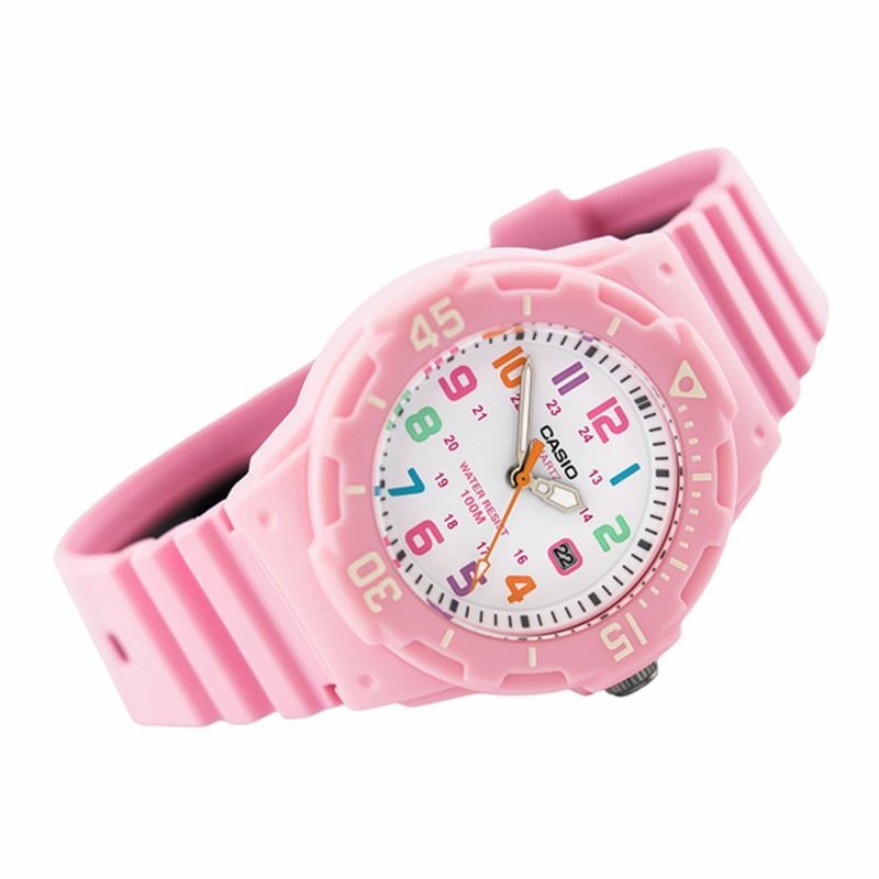 Đồng Hồ Casio | Nữ LRW-200H-4B2VDF | Dây Nhựa Màu Hồng | 3 Kim | Chống Nước WR100M