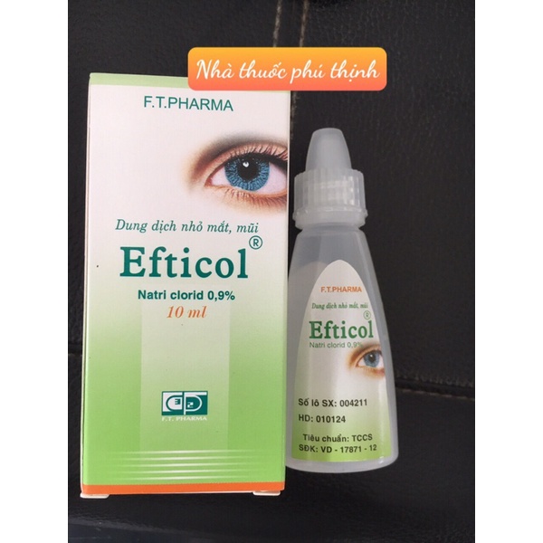 ✅ nhỏ mắt mũi Efticol, chai dẹp,  date xa