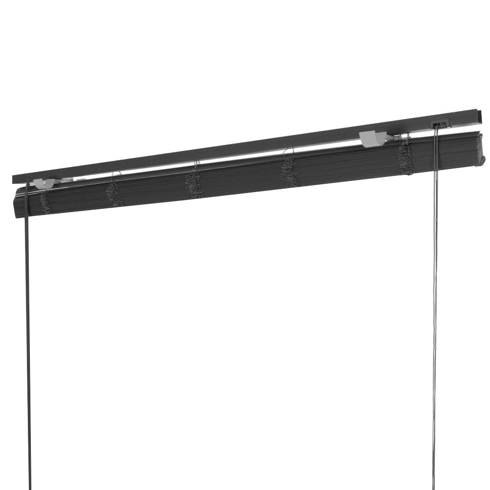 HomeBase HLS Rèm Màn cửa cuốn nhựa vinyl R120xC130cm màu xám đậm